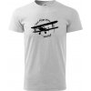 Still Plays With Planes - Tričko extra veľké (5-8XL) - 5XL ( Svetlosivý melír )