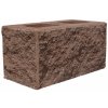 DITON Plotová tvárnica s fazetou D1 trojstranná hnedá 38,5 x 19 x 19 cm