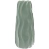 VÁZA VLNKY KERAMIKA 13x13x30CM ZELENÁ