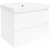 Kúpeľňová skrinka s umývadlom SAT B-Way 79x50x45 cm biela lesk BWAY280WU1BI