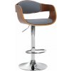 Barová stolička Kingston C z umelej kože, orech/sivá