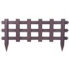 Ohrada Gardens F753, 100x49 cm, plastová, mini dekoračný plot, hnedá, bal. 2 ks
