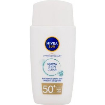 Nivea Sun Derma Skin Clear OF 50+ Ľahký opaľovací krém 40 ml