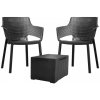 Eva Balkónový záhradný nábytok vigo so stolom grafit