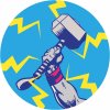 Komar Samolepiaca vliesová fototapeta Dot Avengers Thors Hammer Pop Art pr.125cm