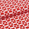 Bavlnené plátno P0669 biele, červené srdiečka, š.140