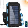 Powerbank 30K, solárne nabíjanie, 7x USB, indukčné nabíjanie, baterka 2xLED, 30000 mAh, viacfarebný