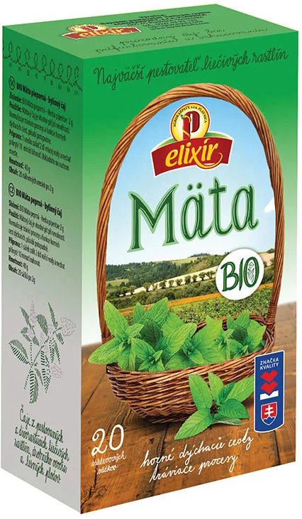 Agrokarpaty Bio Mäta pieporná bylinný čaj čistý prír. produkt 20 x 2 g