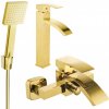 MEXEN/S - Libra R45 Set umývadlovej a vaňovej batérie s príslušenstvom, zlato 745113R45-50