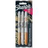 Sharpie Permanentný popisovač Sharpie Metallic Fine sada 3 ks, metalické farby