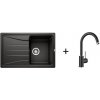 Blanco SET 08-B 24 drez silgranit SONA 45 S 78x50 cm Čierna batéria Mida Čierna