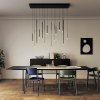 LODES A-TUBE Nano 14 lights Rectangular Black / Chrome + Matte Black (Závesné LED svietidlo.)