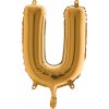 Balón písmeno U zlaté 35 cm