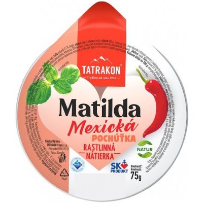 Tatrakon Mexická pochúťka Matilda rastlinná nátierka 75 g