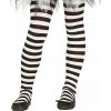 Guirca Dievčenské pančuchy - pásikavé, bielo-čierne