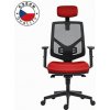 Powerton ERGO TINA Kancelářské ergonomické křeslo, Červené