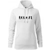 Karate postavy - Mikina dámská Cape s kapucí - S ( Biela )