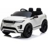 Elektrické autíčko Range Rover EVOQUE, Jednomiestne, biele, Koženkové sedadlá, MP3 prehrávač s prípojkou USB/SD, Pohon 4x4, Batéria 12V10AH, EVA kolesá, Odpružená náprava, Kľúčové trojpolohové štartov