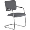 konferenčná stolička Karl s opierkami, šedá