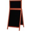 Ponuková stojanová tabuľa DUPLO TOP SANDWICH 120x55 cm, mahagón