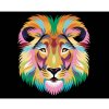 Diamondi Diamantové maľovanie - FAREBNÝ LEV NA ČIERNOM POZADIÍ Rámovanie: vypnuté plátno na rám, Rozmer: 40x50 cm