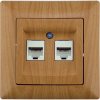 Visage Dátová zásuvka, 2× RJ45, termoplast, javor, 5001034826181
