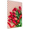 Vertikálny fotoobraz na skle Červené tulipány 50x100 cm