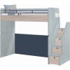 Cilek Zvýšená posteľ 90x200 cm so schodmi Trio Studio