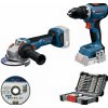 BOSCH Sada AKU nářadí GSR 18V-65 + GWS 18V-11 + řezný kotouč + bity (0.615.A50.091)