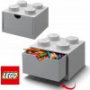 LEGO® stolové box 4 so zásuvkou 15,8 x 15,8 x 11,3 cm sivá