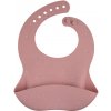 CANPOL BABIES Podbradník silikónový s vreckom Dots ružový