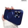 Gumené púzdro Luxria Metallic MagSafe pre iPhone - Modré iPhone: 17 Pro