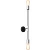 Luminex | Nástěnná svítidlo FLAME 2xE27/60W/230V čierna/lesklý chróm | LU3908