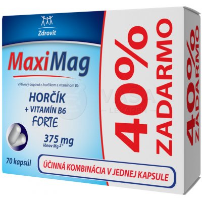 Zdrovit MaxiMag Hořčík 375 mg + B6 70 kapsúl