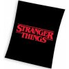 Carbotex Veľká plyšová deka Stranger Things motív Black