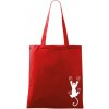 Mačka visiaca - Taška bavlnená - 42 x 38 cm ( Červená )