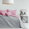 AmeliaHome Prehoz na posteľ Softa palepink - pearlsilver, 220 x 240
