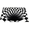 RealG RC-K-1175 Rohožka s 3D efektom 60 x 90 cm, čierno-biela ilúzia