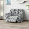 Bielastické poťahy OCEANO NOVÉ šedo-modré relaxačné kreslo (š. 70 - 90 cm) Doprava zadarmo