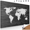 Obraz na korku čiernobiela mapa sveta v modernom prevedení