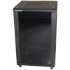 XtendLan 27U/600x800 stojanový, černý, skleněné dveře, plná záda ECO-27U-68-BLACK