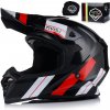MOTOCYKLOVÁ PRILBA | VITO TIVOLI BLACK/RED | OFF-ROAD ENDURO CROSS ŠTVORKOLKA ATV