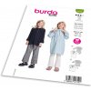 Strih Burda 9216 - Dievčenské šaty s mašľou a blúzka s golierom Peter Pan