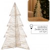 svietiaci vianočný stromček LED 75 cm v odtieni šampanského zlata