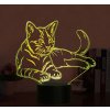 Beling 3D lampa, Ležiaca mačka, 7 farebná S4ASC313