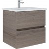 Dřevojas - Kúpeľňová skrinka s umývadlom BANO 60x47 cm tmavý dub/biela 8590828025078 + záruka 3 roky zadarmo