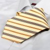 Chairman Style Charles Yellow pánská hedvábná kravata s proužkem