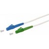 LC/APC – LC/UPC simplex 9/125 SM 3 m, opletený, biely, 3 mm, B3, LSZH