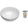 Comad Súprava keramického umývadla na dosku a výpuste Domi 32 cm biela