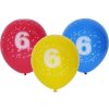Wiky Balónik nafukovací 30cm sada s číslom 6 WKW009918